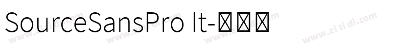 SourceSansPro It字体转换
